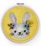 The Crafty Kit Company 'Floral Bunny In A Hoop' Needle Felting Kit