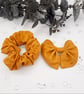 Mustard yellow satin scrunchie and clip on bow set, free UK delivery.   - Image 8