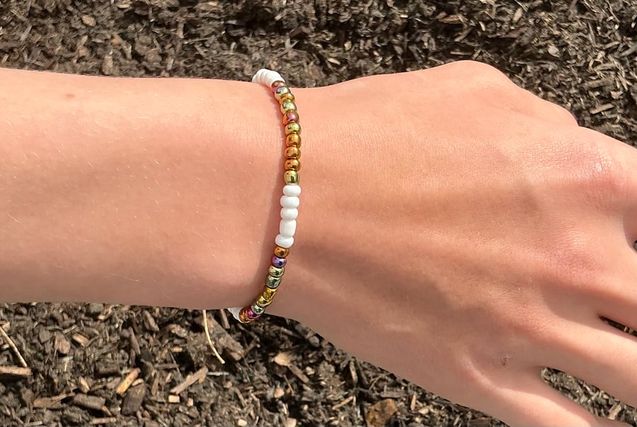Seed Bead Bracelet. Glass Bead Bracelets. Boho Style Bracelet. Beach Bracelets. 