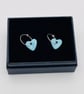 Porcelain sweetheart aqua-blue earrings - Image 1