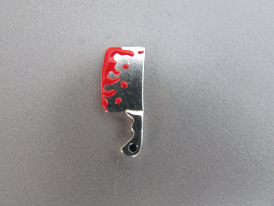 Blood Splattered Meat Cleaver Tibetan silver Jewellery Charm