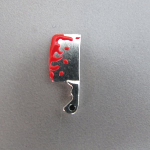 Blood Splattered Meat Cleaver Tibetan silver Jewellery Charm