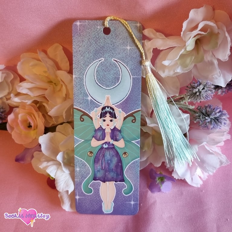 Moon Goddess Bookmark - Matte Bookmark With Tassel - Reading Accessories