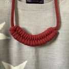Macrame Necklace in 9mm Jumbo Recycled Cotton Cord