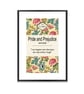 Pride and Prejudice Print - Floral Book Cover Art - Jane Austen Quote - Vintage 