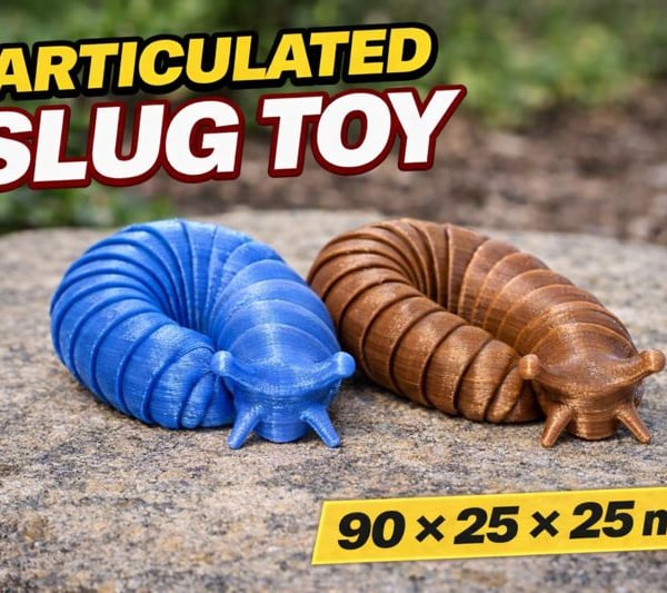 Articulated Slug Toy - 90 - 25 - 25mm