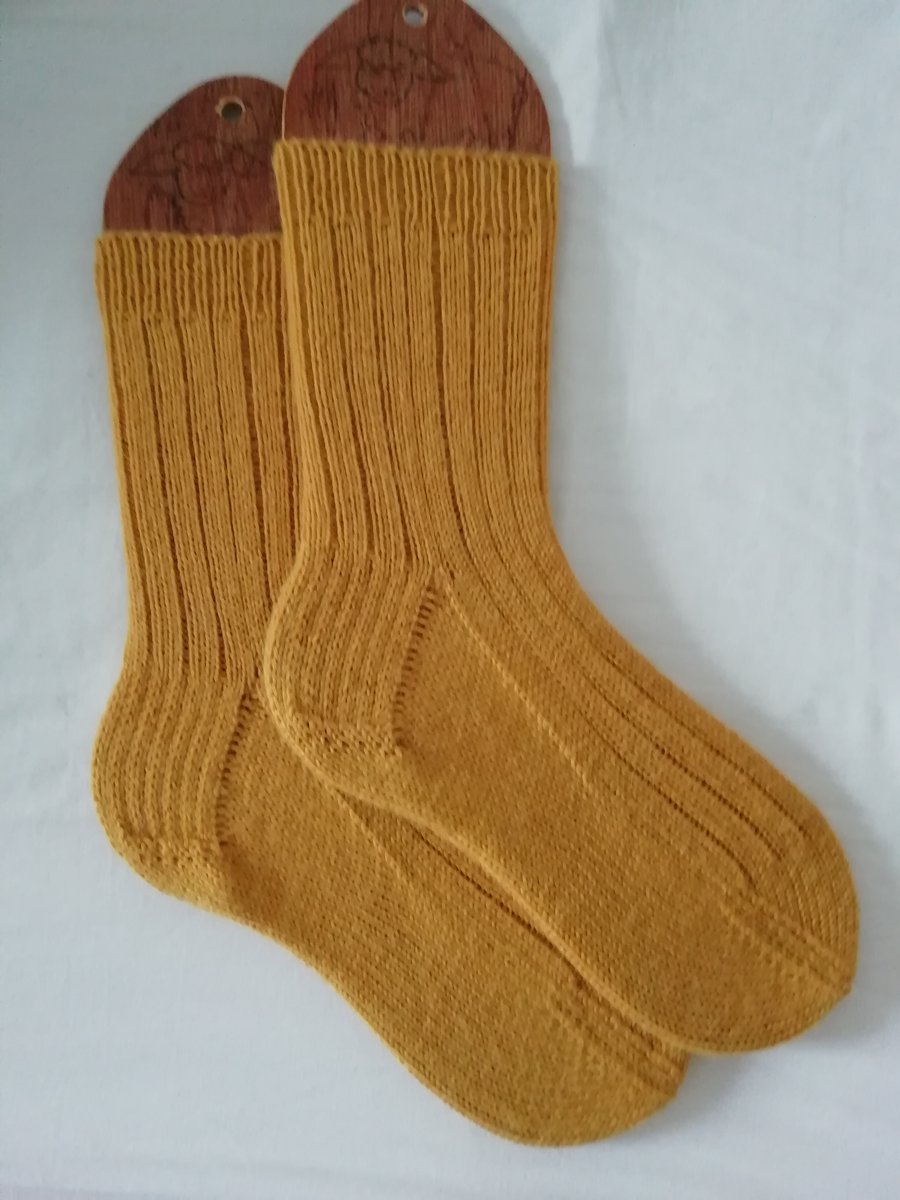 Hand knitted socks, SMALL size 4-5 - ALPACA WOOL BLEND