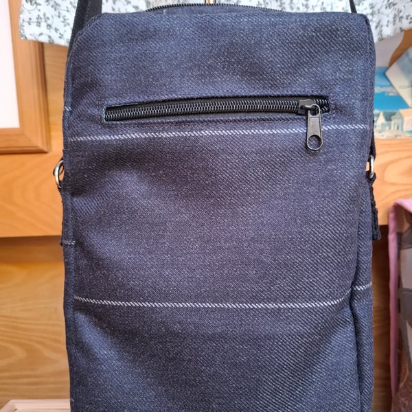 Charcoal tweed bag