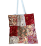 Antique Gold Batik Fabric Tote Bag Sewing Kit - Image 2