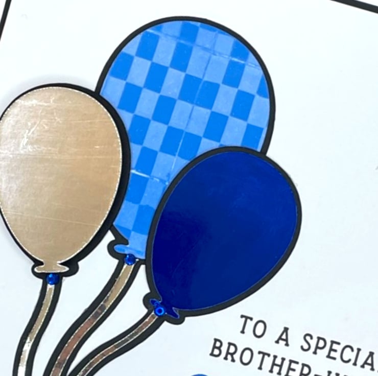 Personalised Birthday Card Blue Balloons Brothe... - Folksy