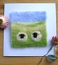 Handmade needle felted Ewe and Me greetings card - Image 1