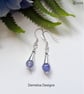 Designer Dainty AA Tanzanite Coned Sterling Silver Earrings  - Image 3