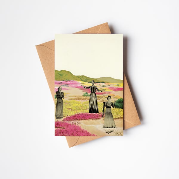 Female Portrait Greeting Card - Human Cacti
