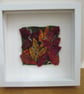 Autumn hedgerow picture, Hand felted leaf, leaves and berries framed art, - Image 1