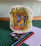 Handmade 3D Hare Silhouette Card