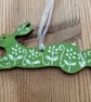 Hand painted wooden hanging  hare - Image 8