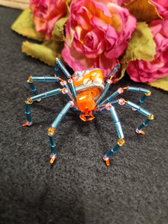 Hanging Spider Suncatcher Decoration Vintage Bum Bead