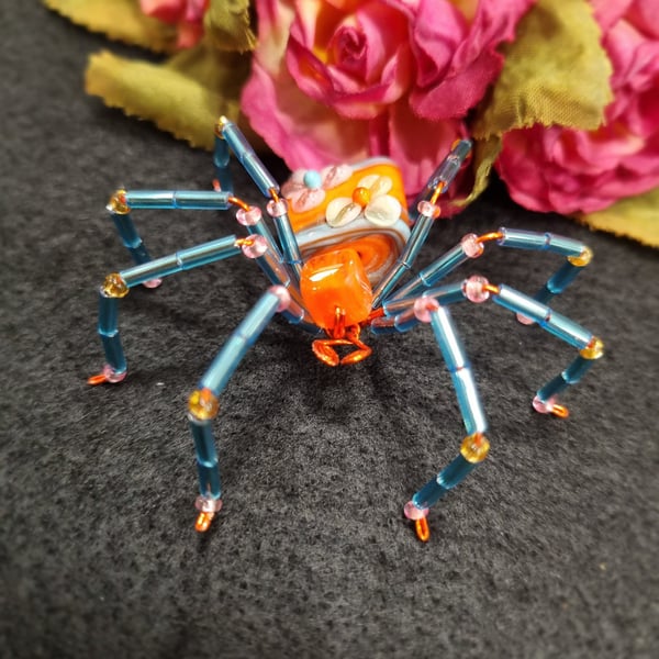Hanging Spider Suncatcher Decoration Vintage Bum Bead