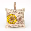 Calendula Inspirational Quotes Nature Medley Linen Lavender Bag 