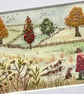 Treat Time Dog Walk Hand embroidery kit