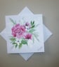 original hand painted floral flower art greetings card painting ( ref FA 461 D1 