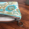 Vintage tapestry zip pouch