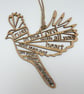 'Laser Tweet' - Proverbs 3:5 (wood, 18cm) - Image 3