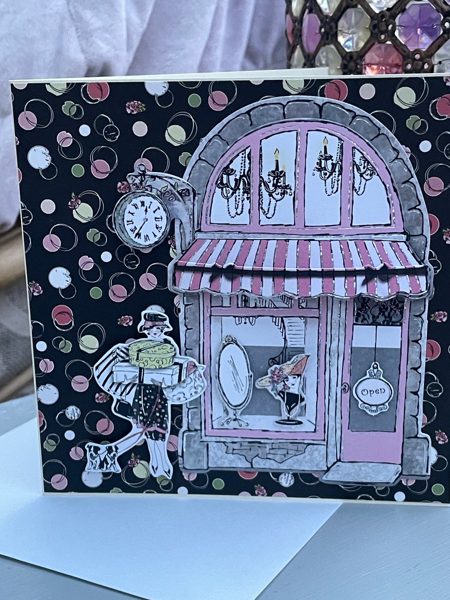 Parisian boutique with love card