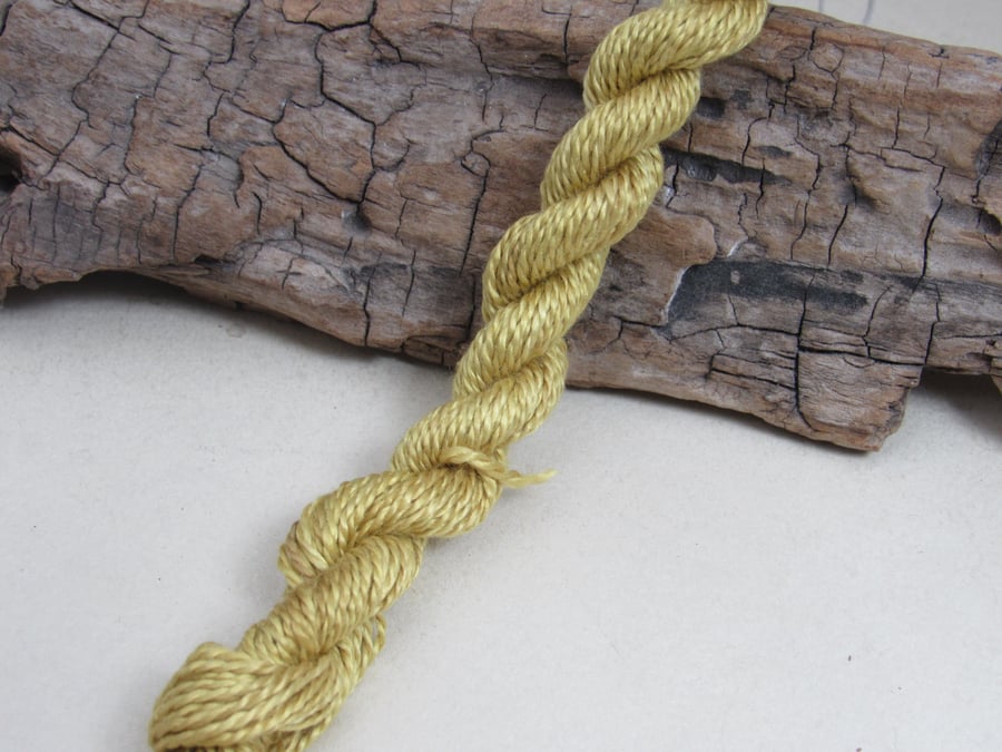 St Johns Wort Naturally Dyed Pure Silk Embroidery Thread