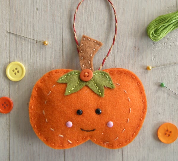 halloween decoration, Pumpkin decoration sewing kit, halloween craft kit