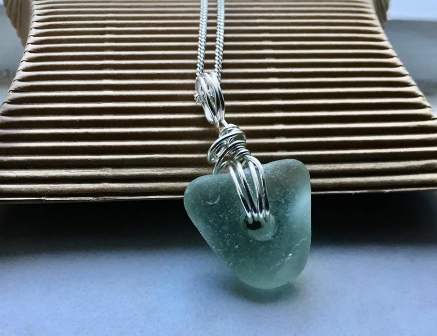 SOLD—Sea Foam Seaglass Pendant - REF: SF 01