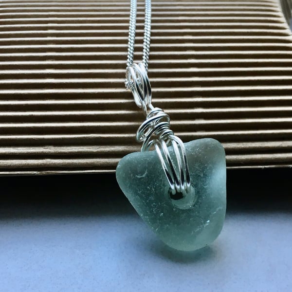 SOLD—Sea Foam Seaglass Pendant - REF: SF 01