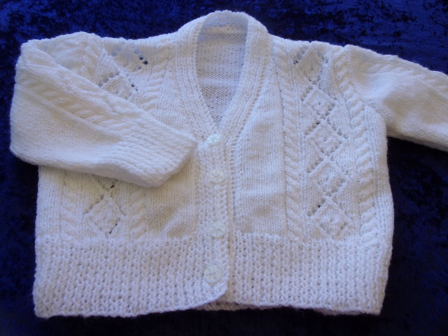 White Child's Cardigan NEW PRICE