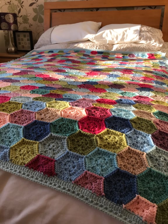 Hexagon Weekender blanket large single or small double