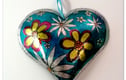 Handmade Tin Hearts decorations