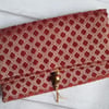 Terracotta & Gold Chenille Clutch Bag, Small Autumnal Clutch Bag