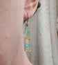 Short copper verdigris earrings, Green copper, Rustic jewellery, 7th anniversary - Image 5