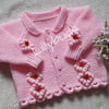 Knitting pattern for Sunday Best Cardigan, baby girl cardigan, childrens pattern