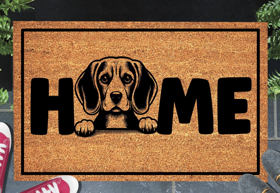 Beagle Door Mat No.3 - Beagle Welcome Mat - 3 Sizes