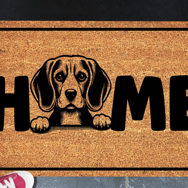 Beagle Door Mat No.3 - Beagle Welcome Mat - 3 Sizes
