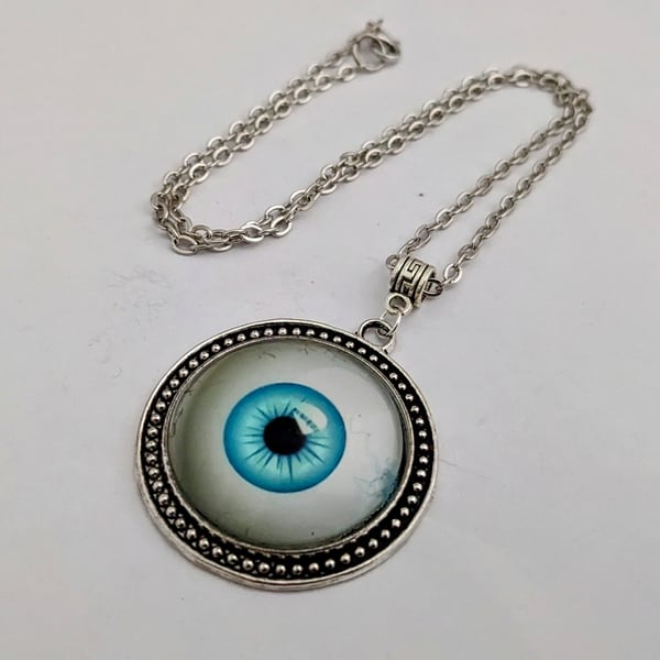 Blue eyeball necklace