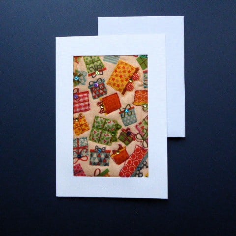 Individually Hand Crafted Textile Blank Card