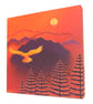 Mountain Sunset Original Painting - acrylic abstract landscape canvas art - Image 2