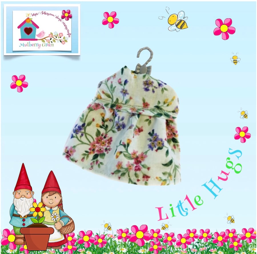 Pretty Flowered Dress to fit the Little Hugs dolls and Baby Daisy