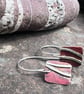 Copper and Silver Shoreline  Earrings - Image 3