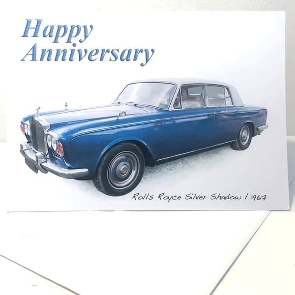 Rolls Royce Silver Shadow I - Birthday, Anniversary, Retirement or Plain Card