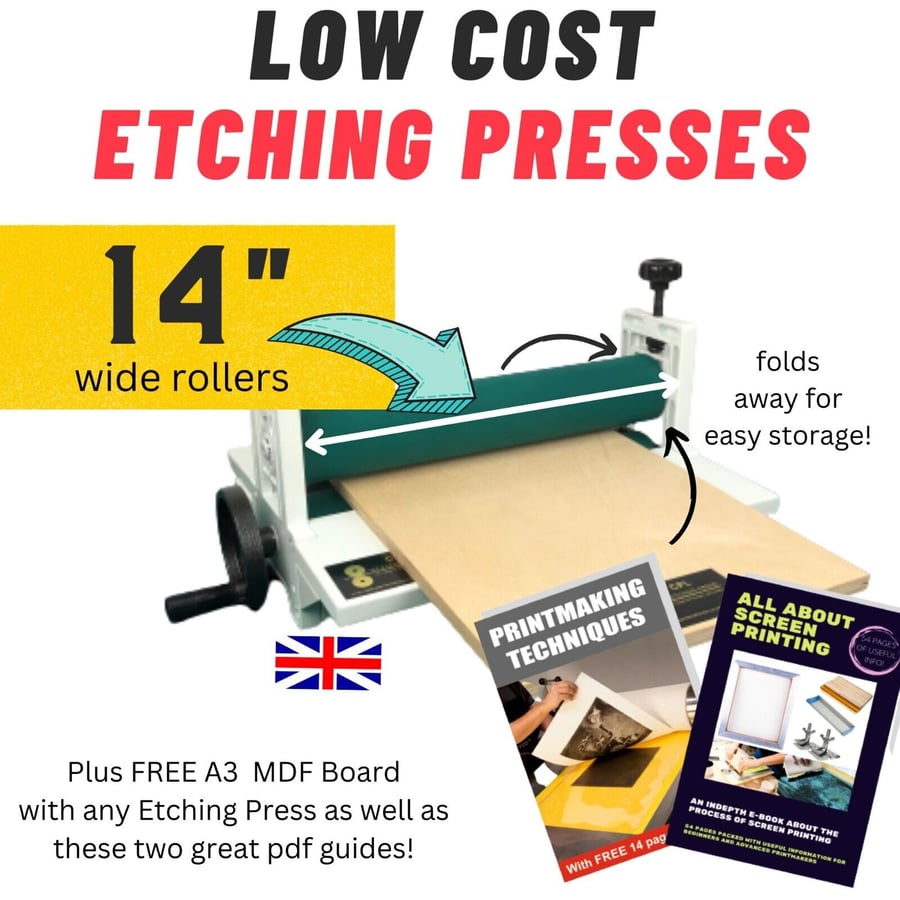 Lino Cut Press, Intaglio, Collograph, Intaglio, Printmaking Machine