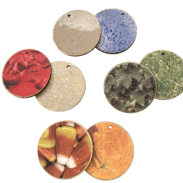 Interchangeable Wooden Earring Charms Decorate your own Hoops with Nature Themes