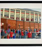 Liverpool. Retro Anfield. Framed Football Club F.C Stadium Art Print 20" x 16"