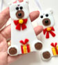 Polar bear fused glass Christmas decoration  - Image 3